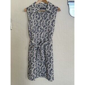 Tommy Hilfiger Sleeveless Button Down Dress W/ Belt and Pockets Womens Size 10